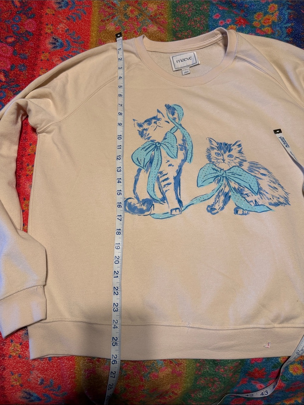 Maeve Animal Friends Crew-Neck Sweatshirt Cats - Picture 12 of 13